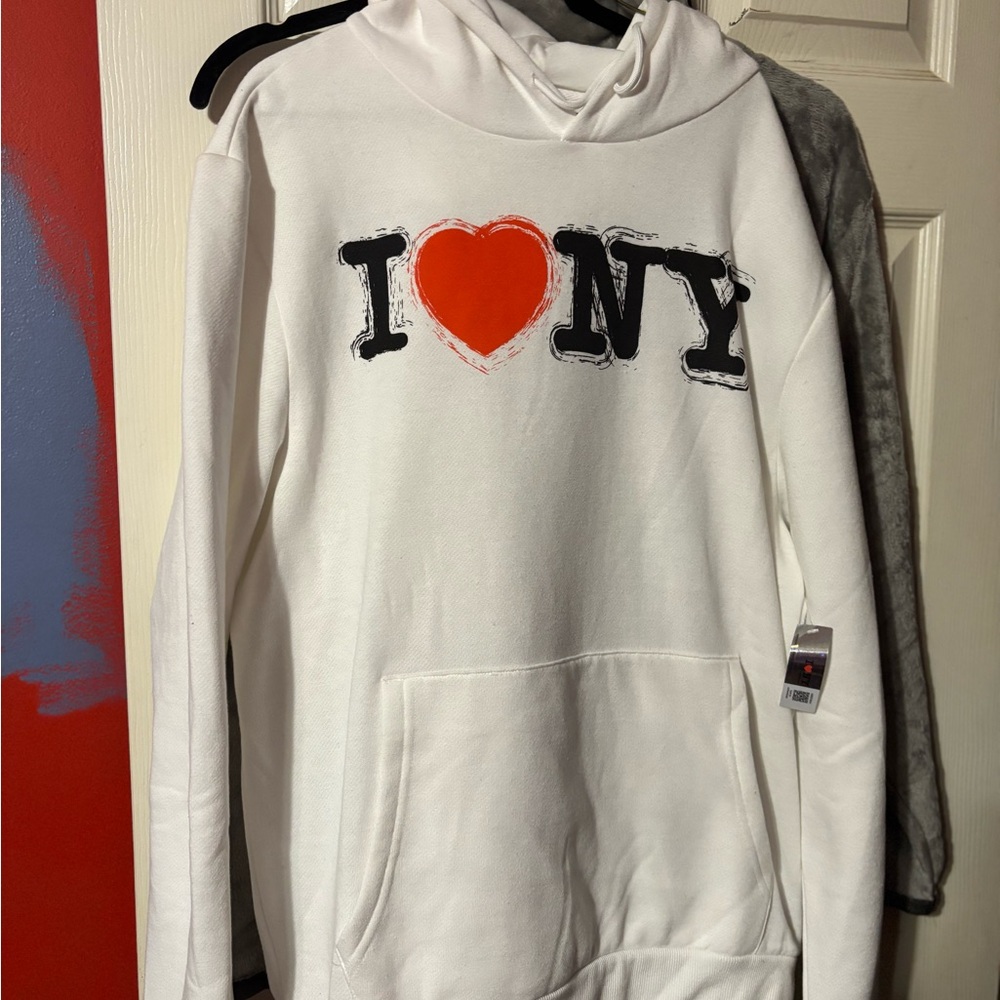 White 'I Love NY' Hoodie